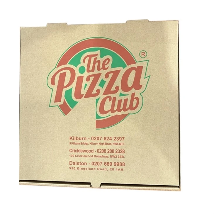 Hộp Pizza tùy chỉnh Vật liệu có thể phân hủy